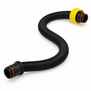 Honeywell North CA127 black corrugated breathing tube with yellow locking collar