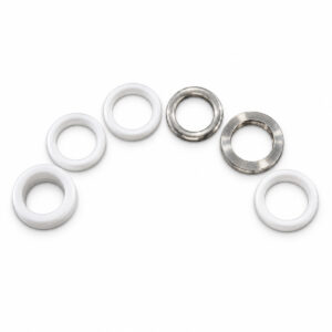 IPM 601004 fluid section repair kit, six components on a white background
