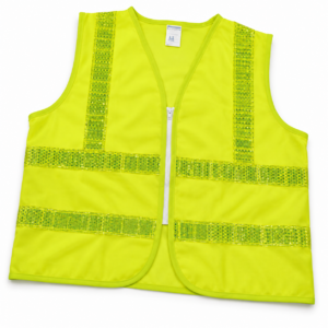 North TVA3/2NZ lime-yellow reflective safety vest with zipper and North-Brite tape