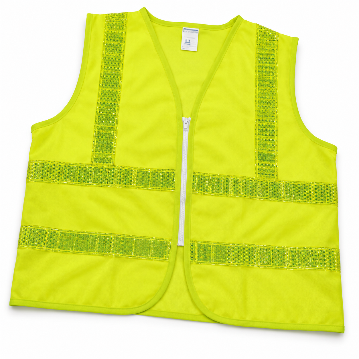 North TVA3/2NZ lime-yellow reflective safety vest with zipper and North-Brite tape