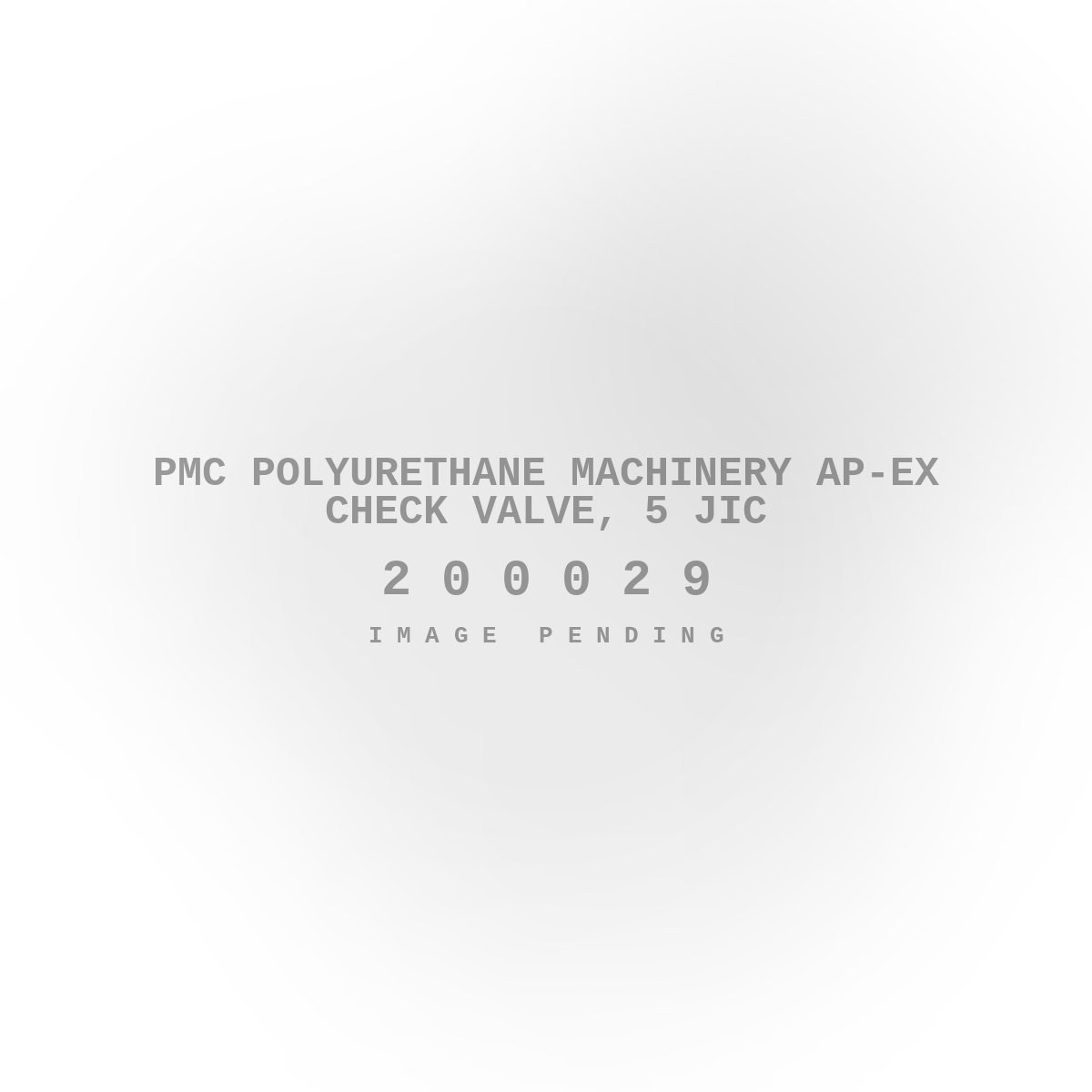 PMC Polyurethane Machinery Ap-Ex Check Valve, 5 JIC