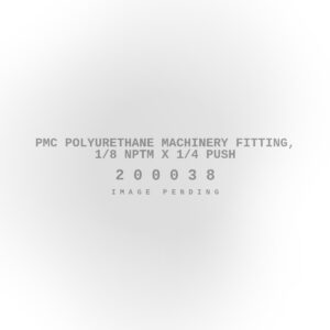 PMC Polyurethane Machinery Fitting, 1/8 Nptm X 1/4 Push