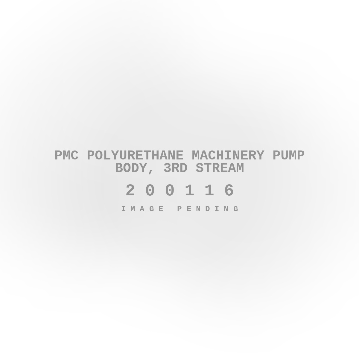 PMC Polyurethane Machinery Pump Body, 3rd Stream