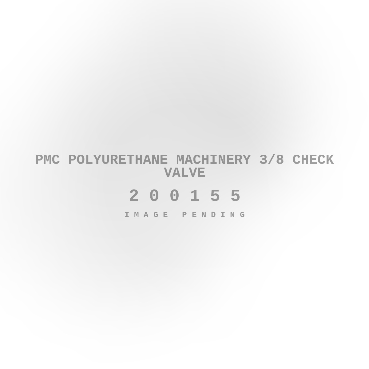 PMC Polyurethane Machinery 3/8 Check Valve