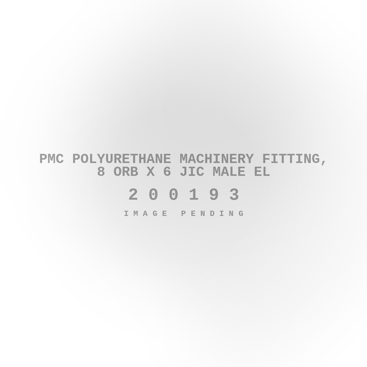 PMC Polyurethane Machinery Fitting, 8 ORB X 6 JIC Male El