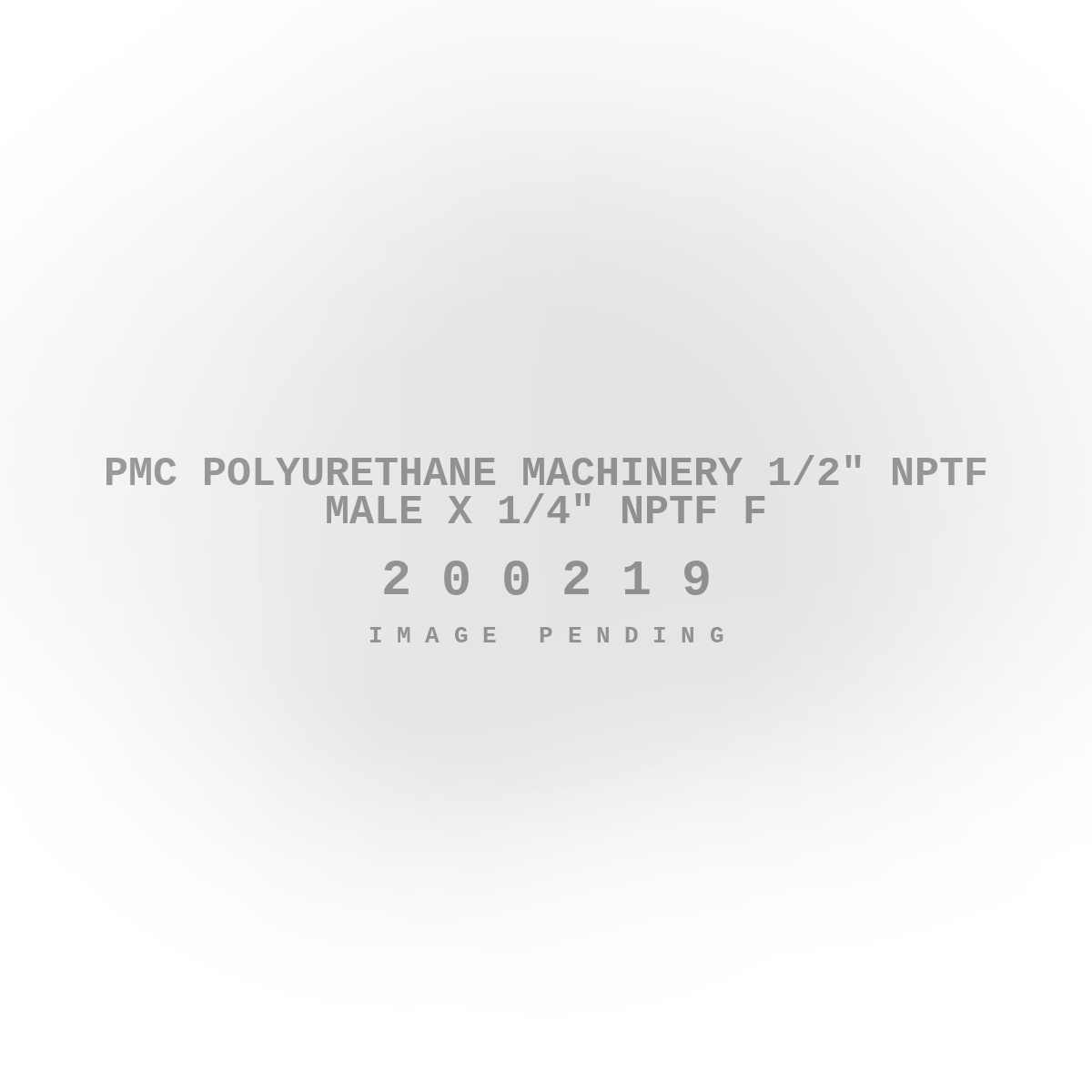 PMC Polyurethane Machinery 1/2" NPTF Male X 1/4" NPTF F