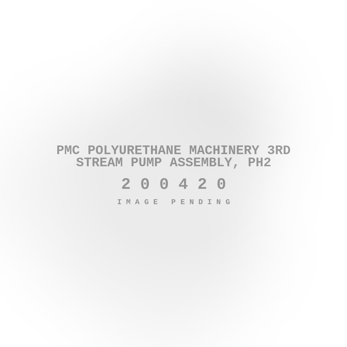 PMC Polyurethane Machinery 3rd Stream Pump Assembly, PH2