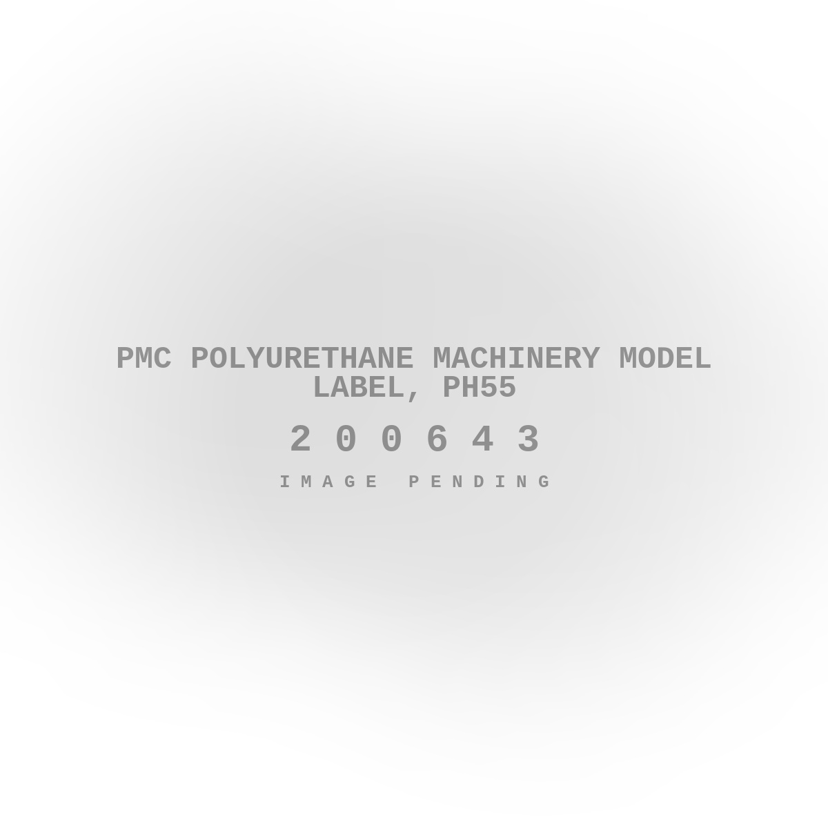 PMC Polyurethane Machinery Model Label, PH55