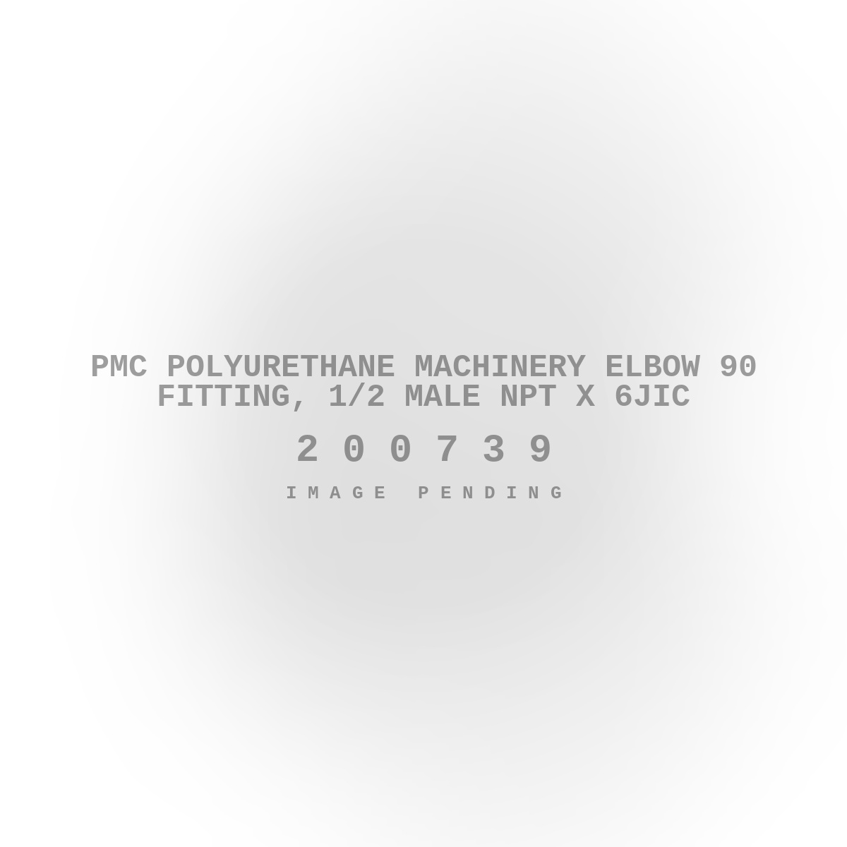 PMC Polyurethane Machinery Elbow 90 Fitting, 1/2 Male NPT X 6JIC