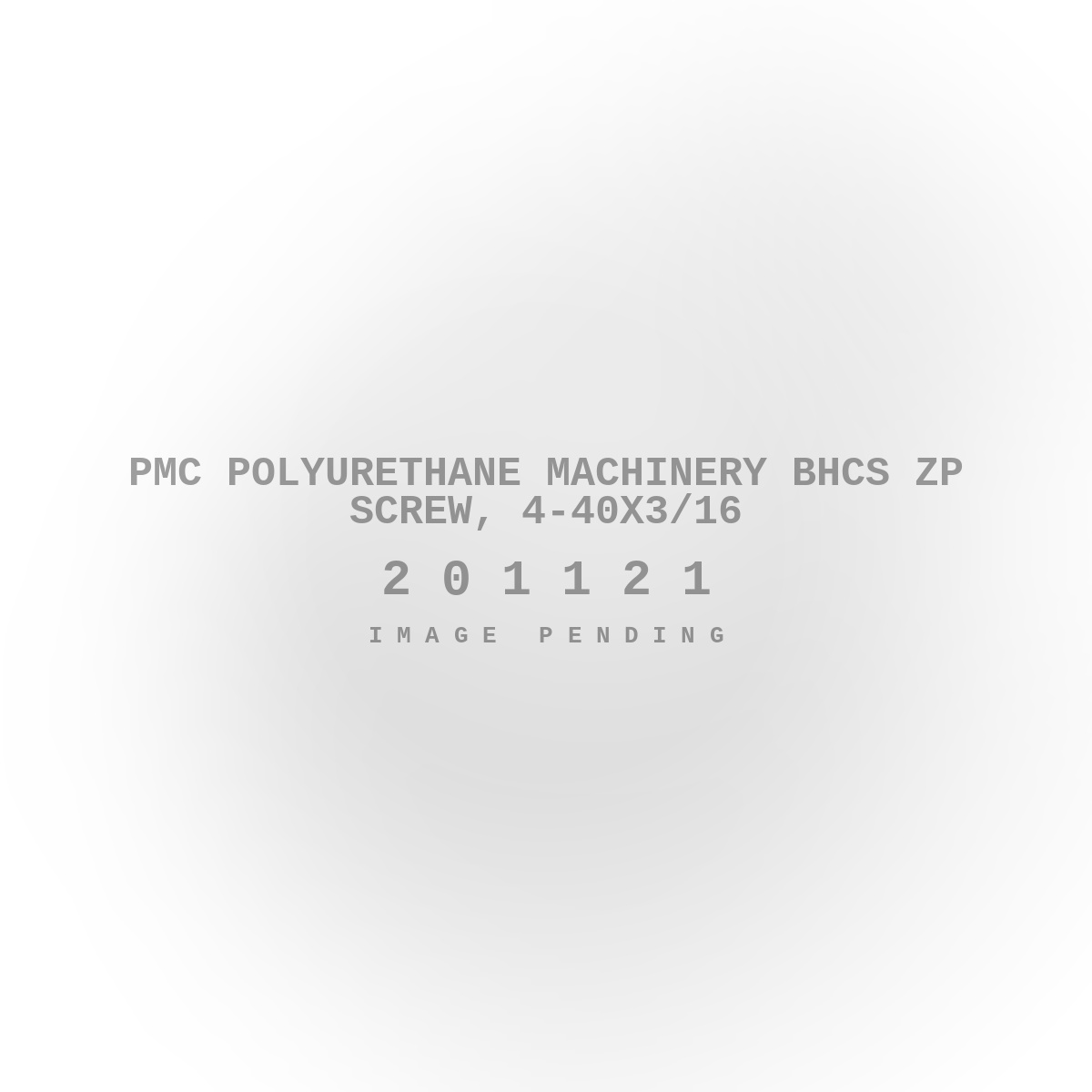 PMC Polyurethane Machinery BHCS ZP Screw, 4-40X3/16