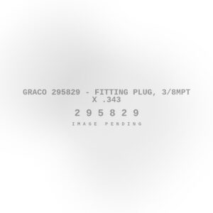 Graco 295829 - Fitting Plug, 3/8MPT X .343