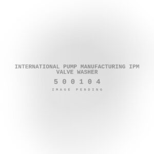 International Pump Manufacturing IPM Valve Washer