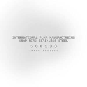 International Pump Manufacturing Snap Ring Stainless Steel