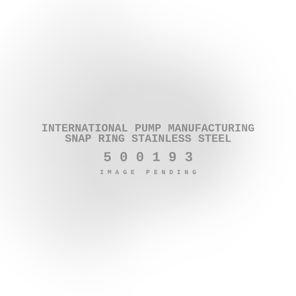 International Pump Manufacturing Snap Ring Stainless Steel