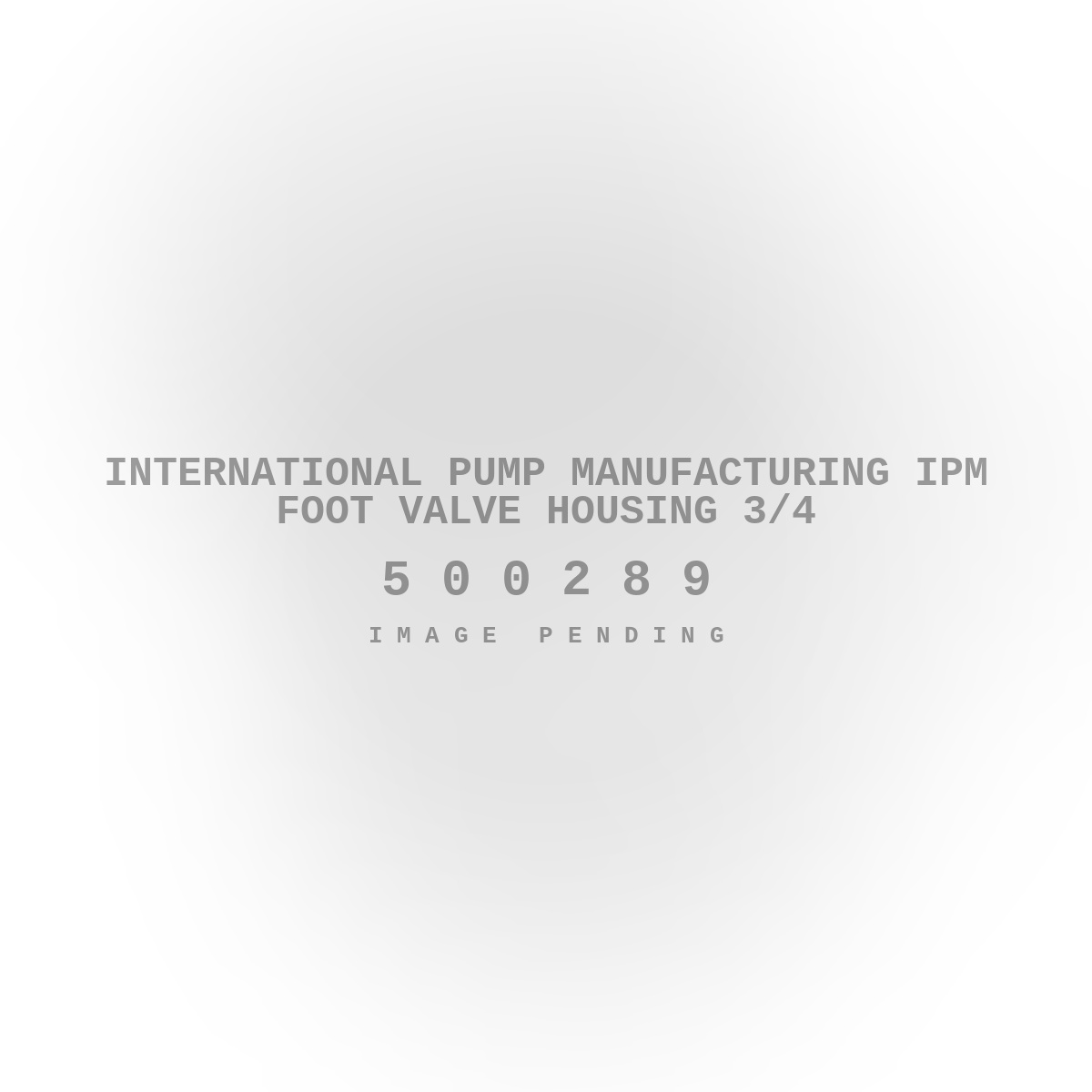 International Pump Manufacturing IPM Foot Valve Housing 3/4