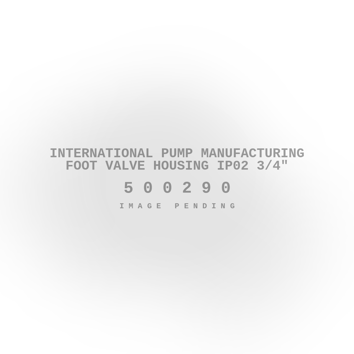 International Pump Manufacturing Foot Valve Housing IP02 3/4"