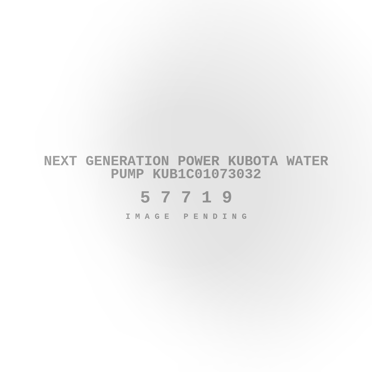 Next Generation Power Kubota Water Pump KUB1C01073032