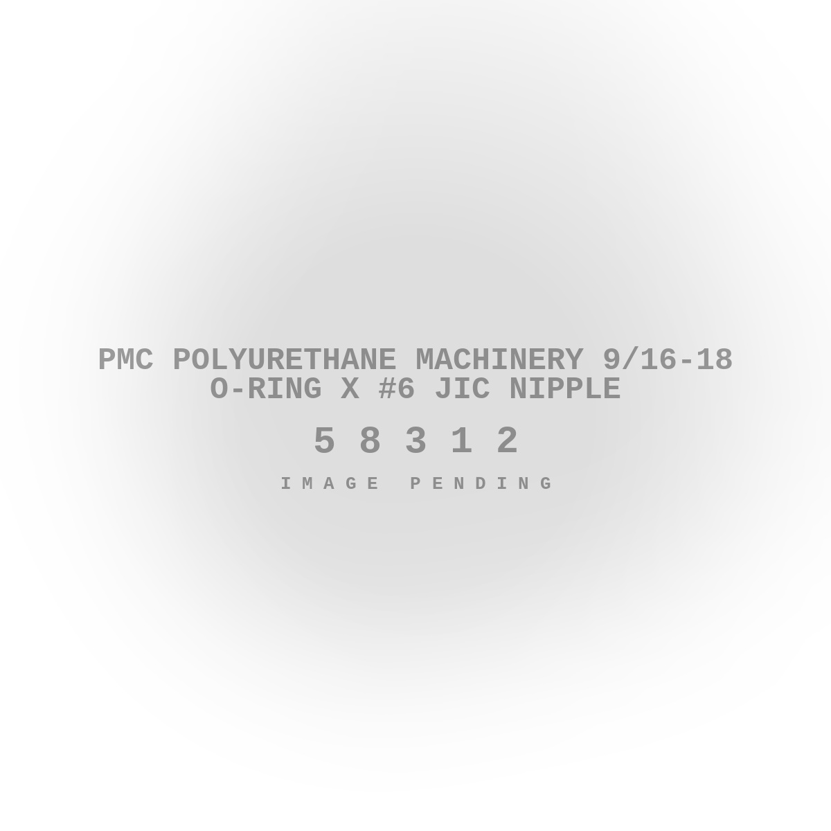 PMC Polyurethane Machinery 9/16-18 O-Ring X #6 JIC Nipple
