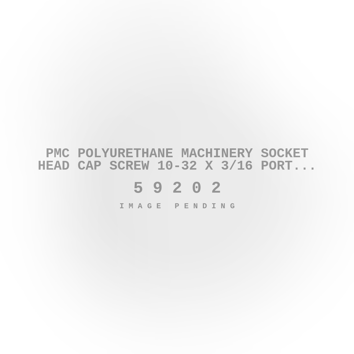 PMC Polyurethane Machinery Socket Head Cap Screw 10-32 X 3/16 Port Plug