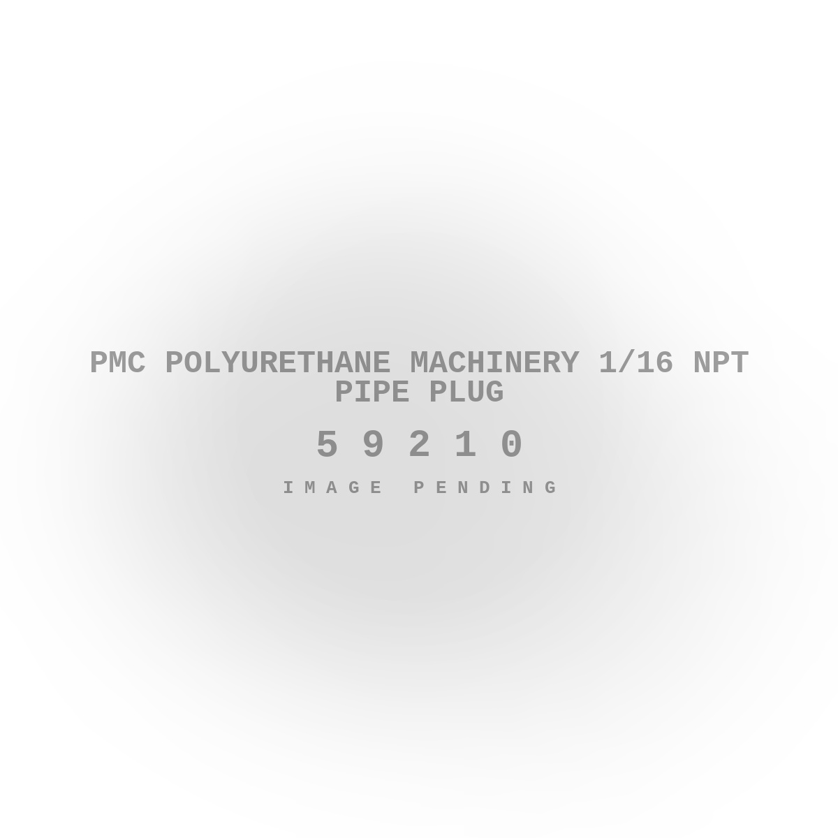 PMC Polyurethane Machinery 1/16 NPT Pipe Plug