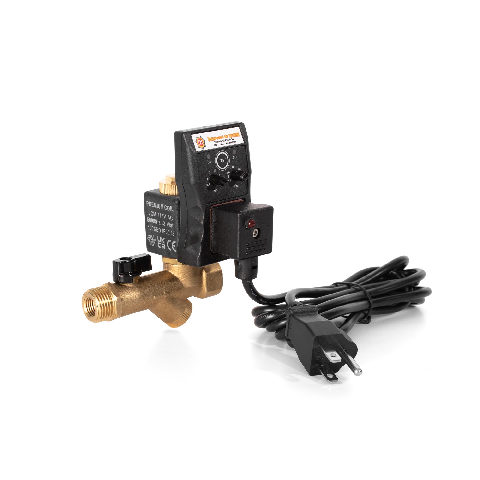 Compressed Air Systems Electric Auto Drain with Strainer 110/120 Volt