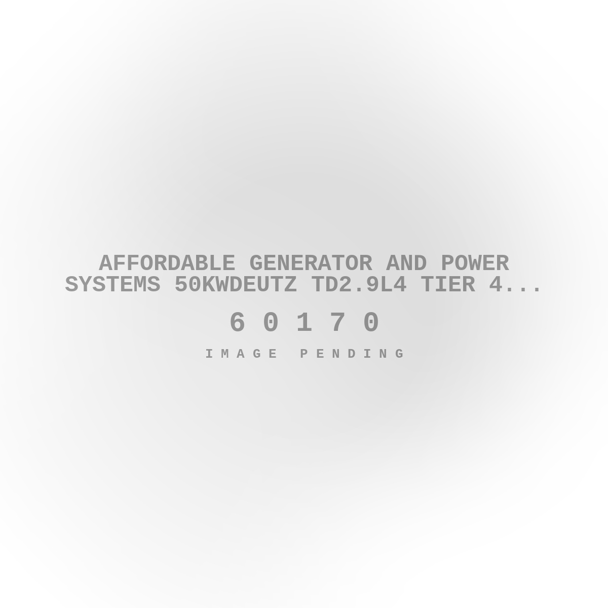 Affordable Generator and Power Systems 50kwDeutz TD2.9L4 Tier 4 Diesel Generator AGD50T4F