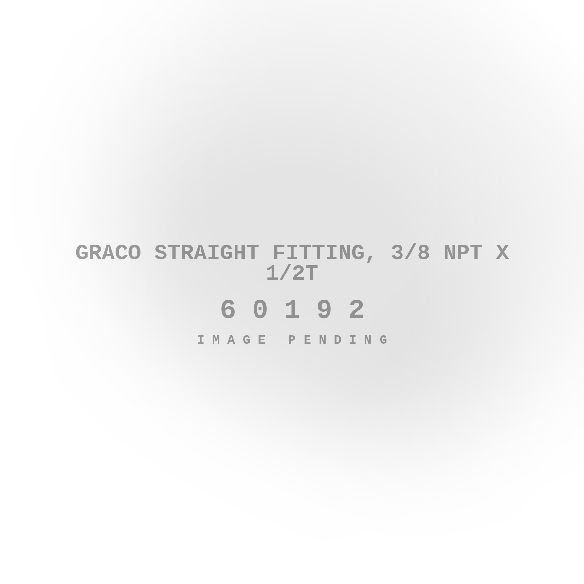 Graco Straight Fitting, 3/8 NPT X 1/2T