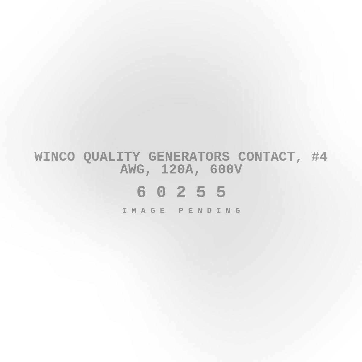 Winco Quality Generators Contact, #4 Awg, 120A, 600v
