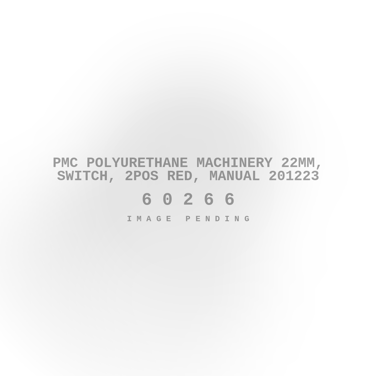 PMC Polyurethane Machinery 22mm, Switch, 2POS Red, Manual 201223