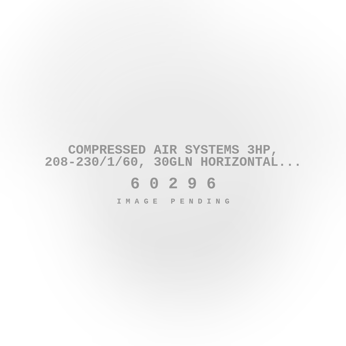 Compressed Air Systems 3hp, 208-230/1/60, 30gln Horizontal 15cfm Dual