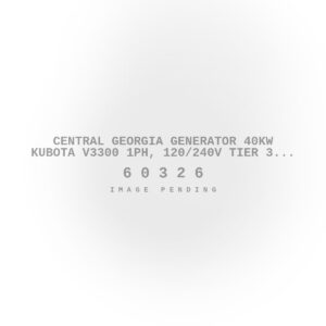 Central Georgia Generator 40kw Kubota V3300 1ph, 120/240v Tier 3 Diesel Gen