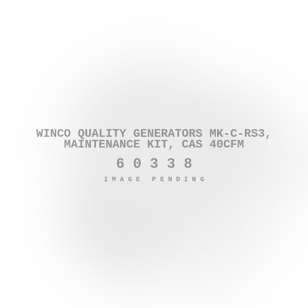 Winco Quality Generators MK-C-RS3, Maintenance Kit, Cas 40CFM