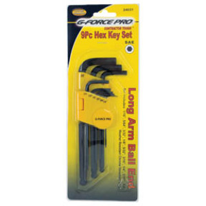 Pacoa G-Force 9-Piece Hex Key Set 1/16-3/8