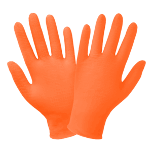 Global Glove Orange Gloves Nitrile 7mil XL