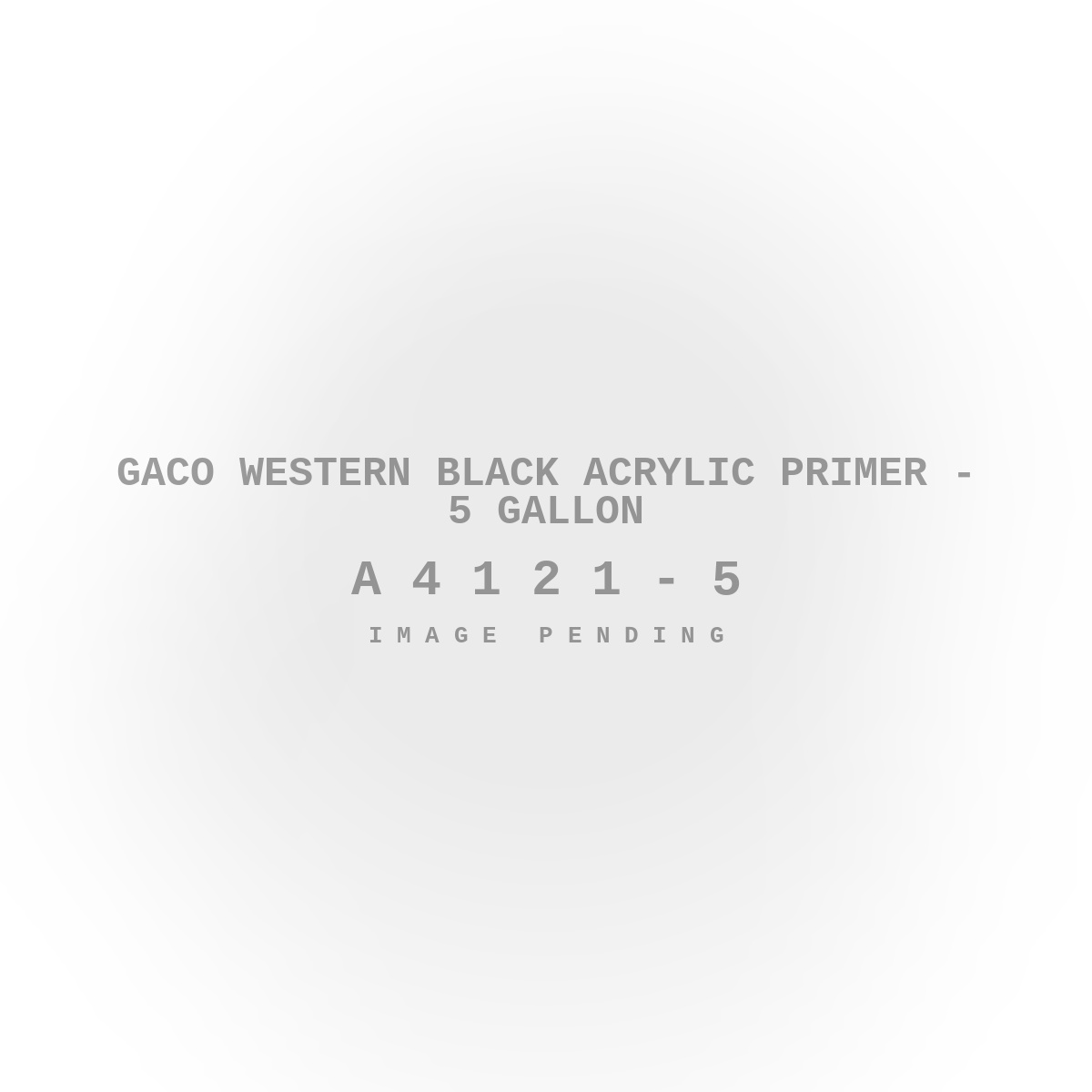 Gaco Western Black Acrylic Primer - 5 Gallon