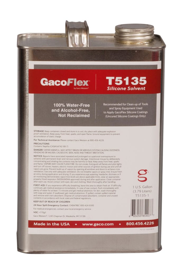 Gaco Western Silicone Solvent - 5 Gallon