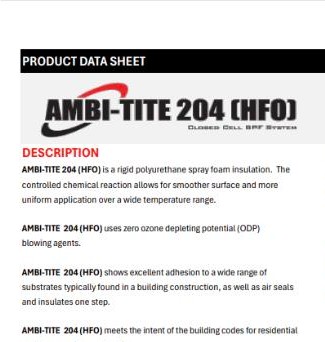 Ambit HFO Closed Cell