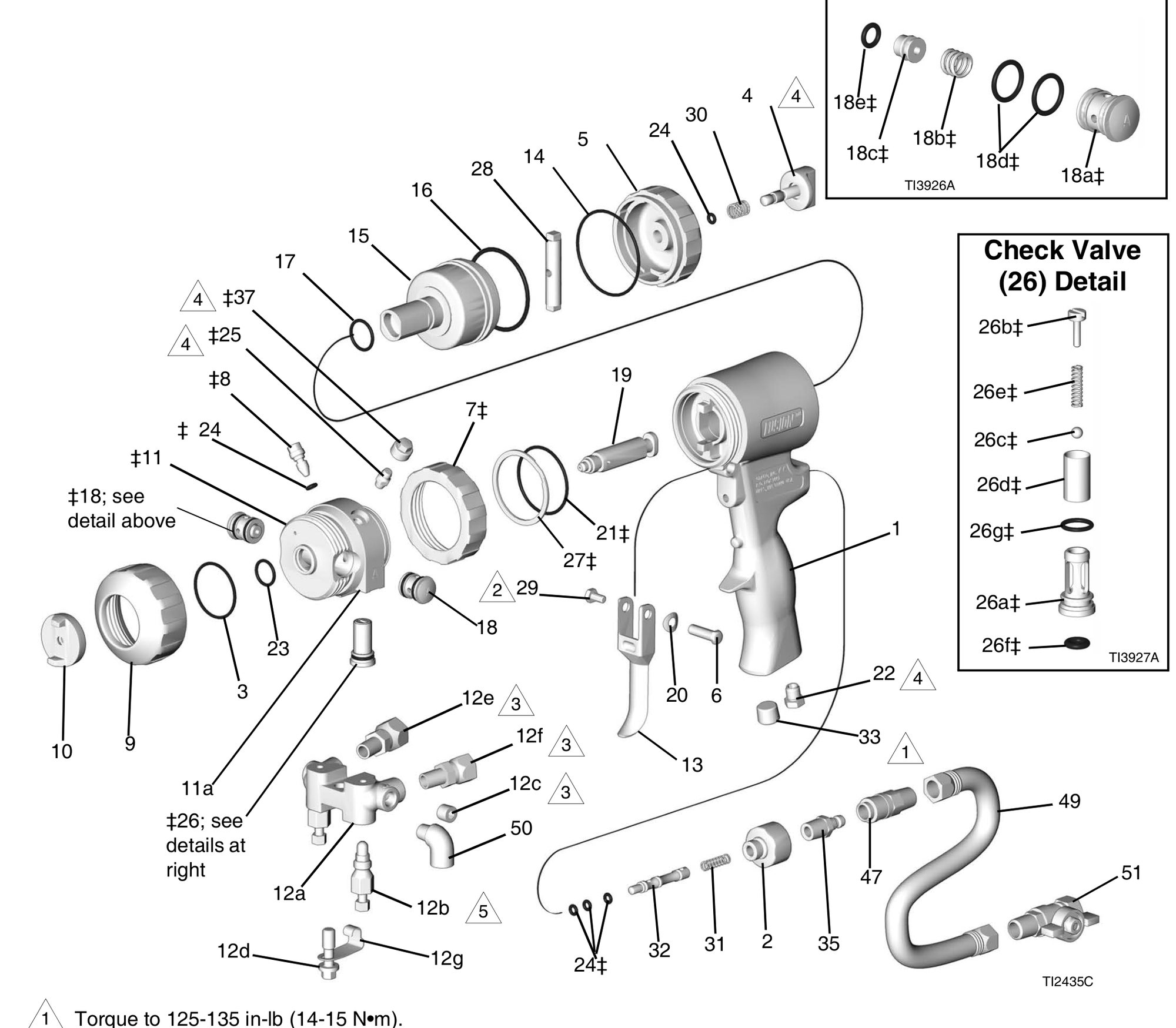 Graco Fusion AP The gun exploded parts diagram