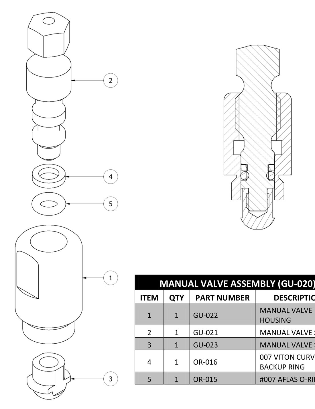 Manual Valve detail drawing