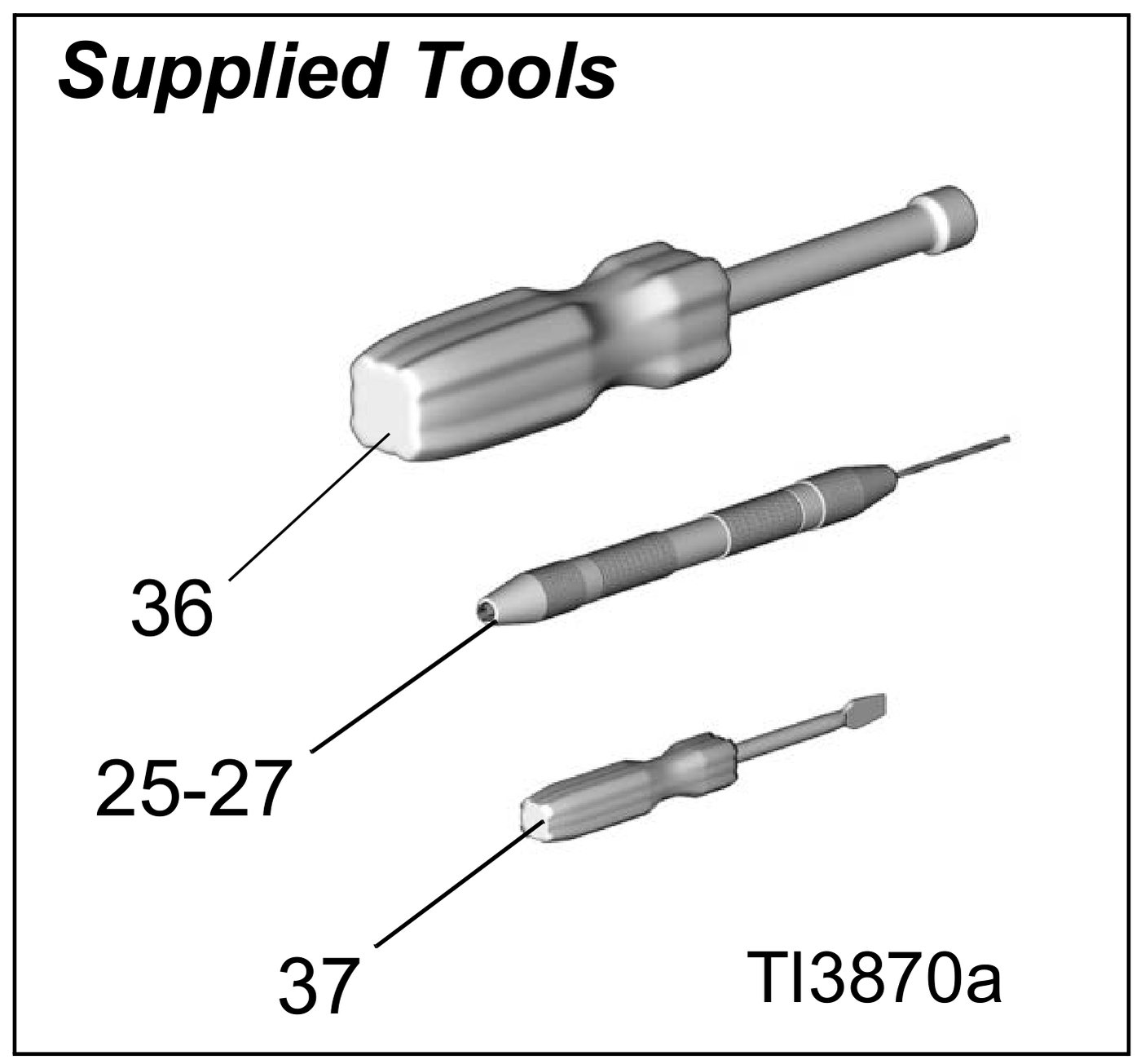 Supplied Tools detail drawing