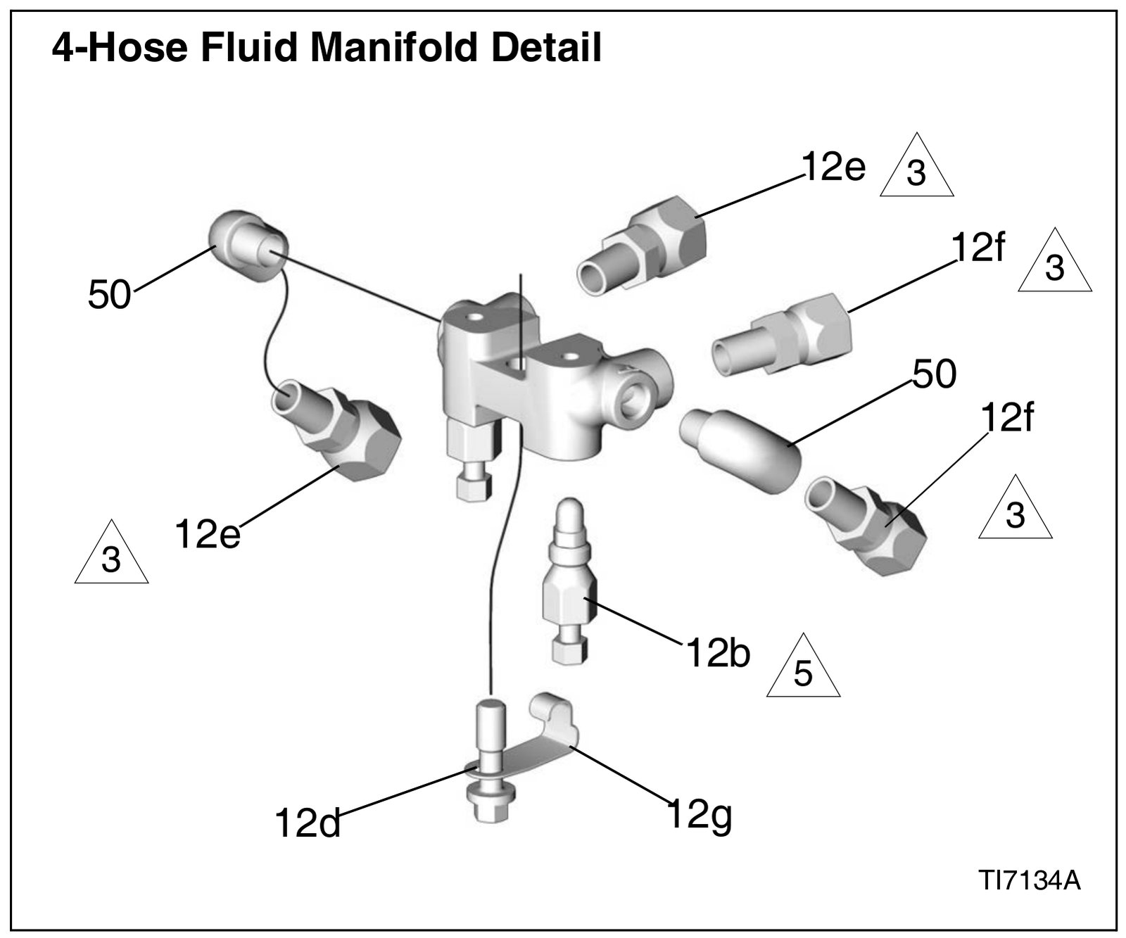 Graco Fusion AP 4-Hose Fluid Manifold detail parts diagram
