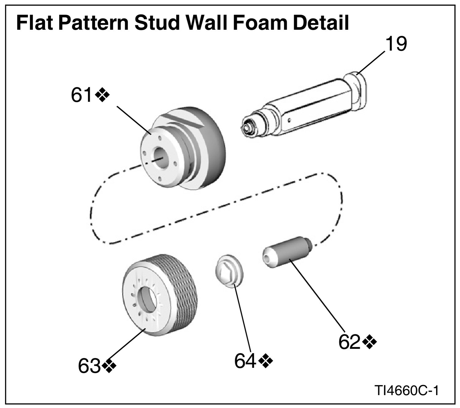 Graco Fusion AP Stud Wall Foam detail parts diagram