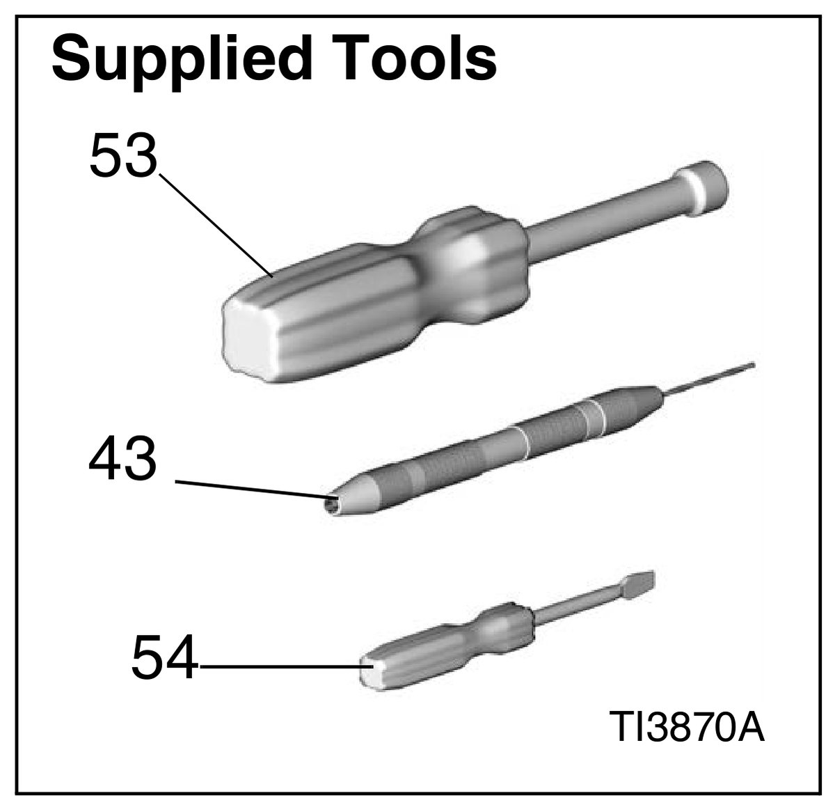 Graco Fusion AP Supplied Tools detail parts diagram