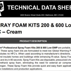 Dap Touch'nSeal Foam Kit 200, 1.75 Pcf Icc Low Gwp