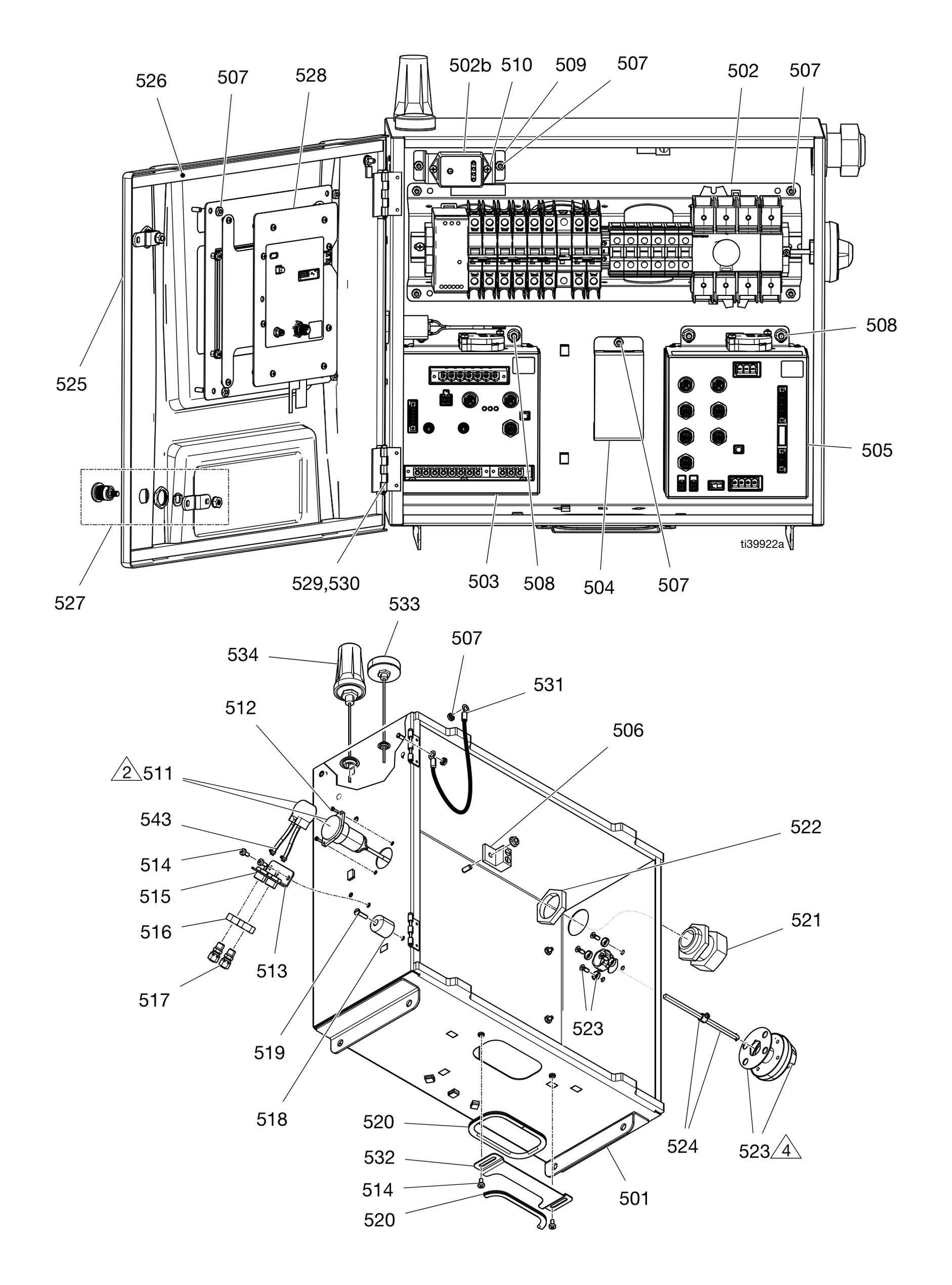 Graco Reactor 3 E-20 Electrical enclosure parts diagram