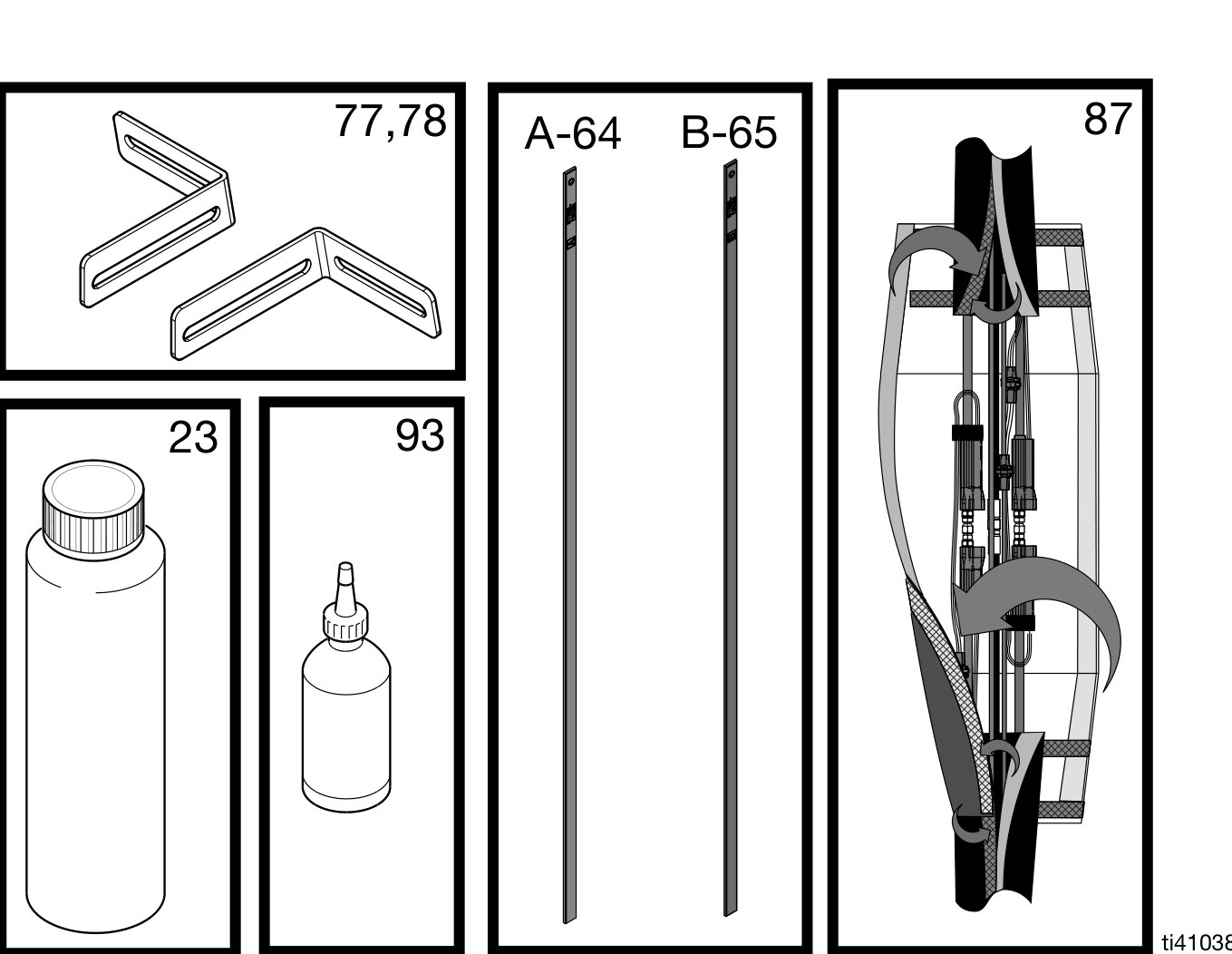 Graco Reactor 3 E-20 Ship loose parts parts diagram