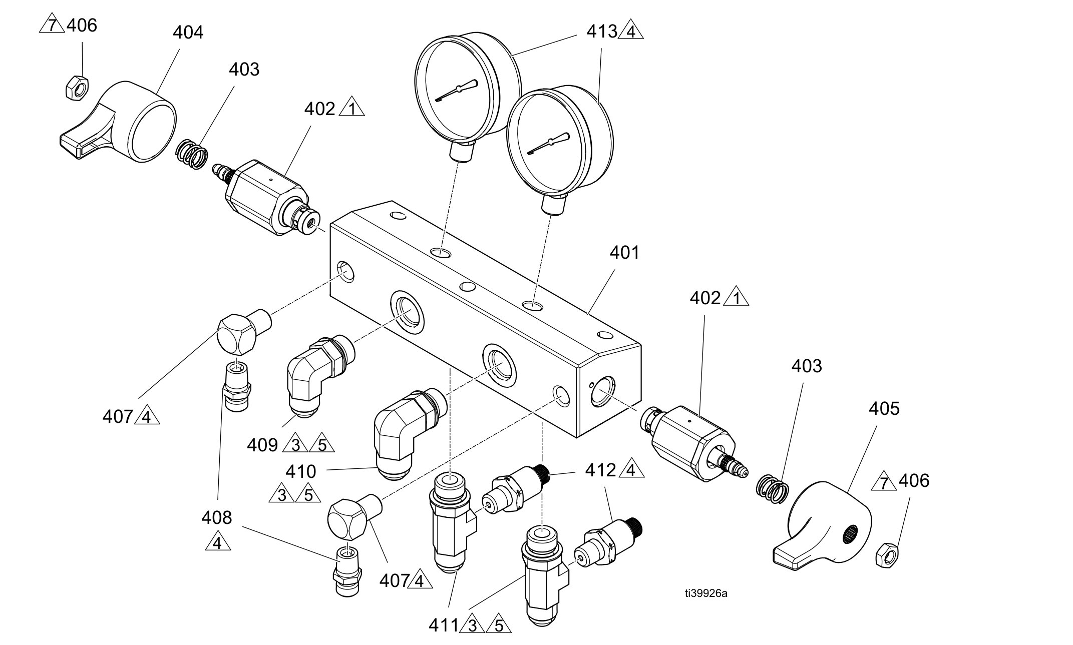 Graco Reactor 3 E-20 Fluid manifold 18E207 (Pro and Elite) parts diagram