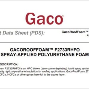 Gaco Roof Foam - ISO 2733-55A