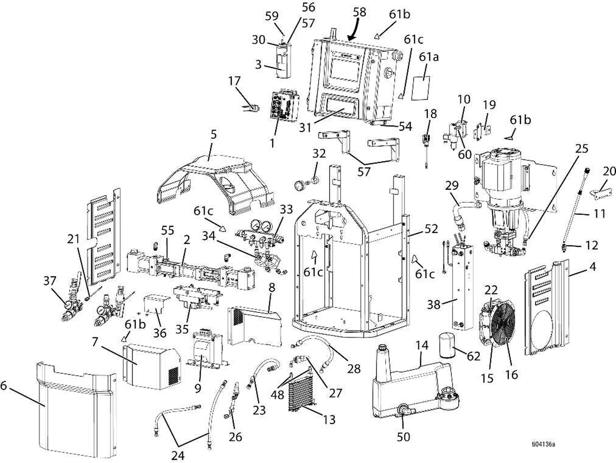 Graco Reactor 3 H-30 proportioner parts diagram
