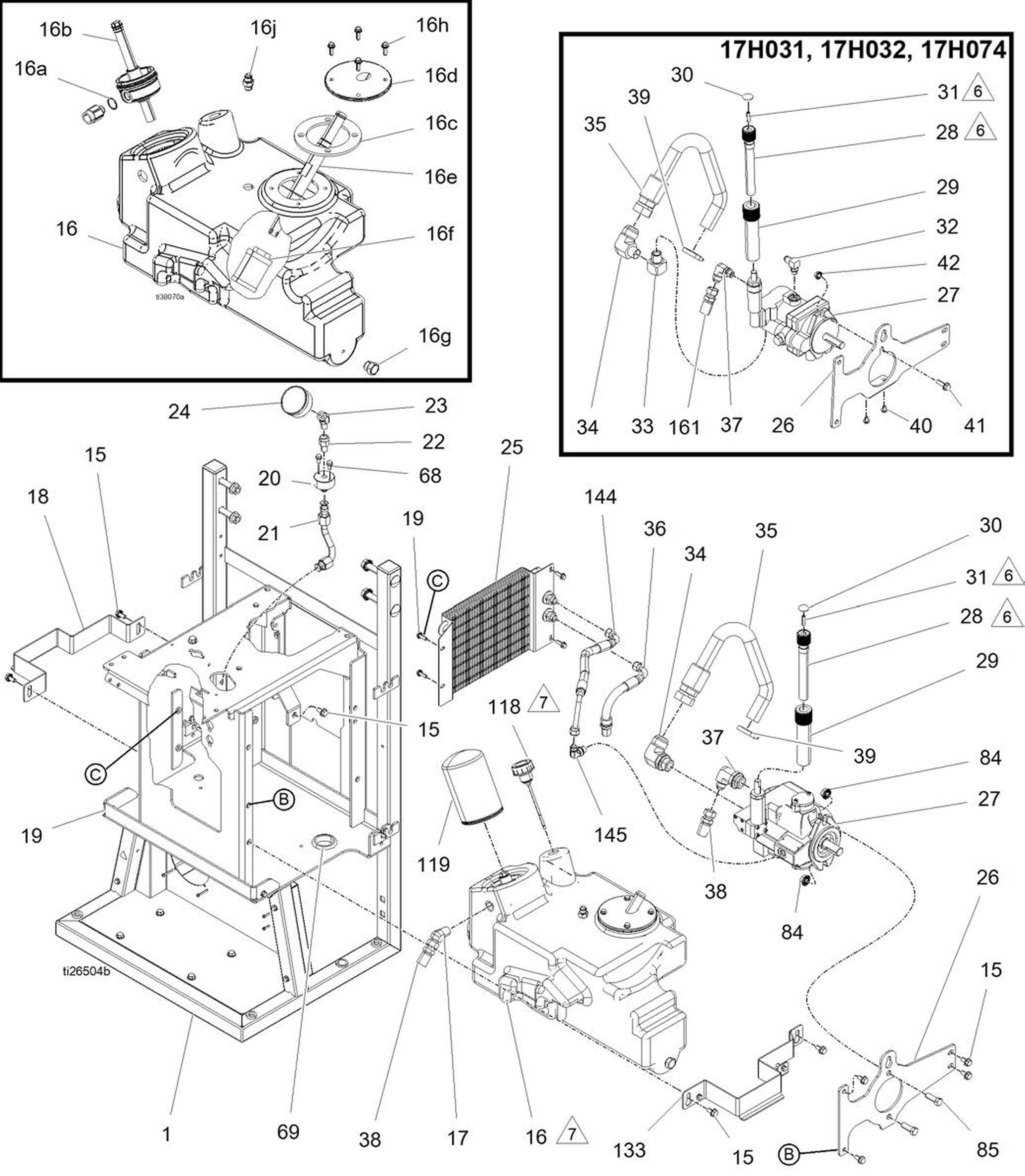 Graco Reactor 2 H-40 hydraulics parts diagram